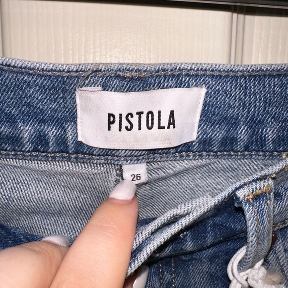 Pistola Lennon high rise crop boot Blue Straight Leg Women's Jeans 26 NWT - Picture 6 of 10